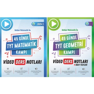 Rehber Matematik 2024 49 Günde TYT Geometri Ve Matematik Video Ders Notları 2'li Set