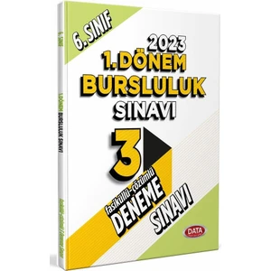 Data Yayınları 6. Sınıf 1. Dönem Bursluluk Sınavı Tamamı Çözümlü 3 Fasikül Deneme Sınavı