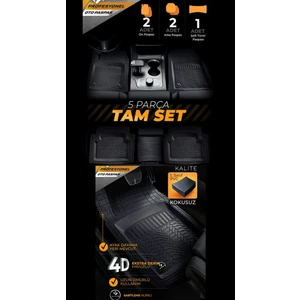 My Jasmin Chery Tiggo 8 Pro Luxury Paket 2022 Sonrası Model Pro x 4d Havuzlu Siyah Paspas