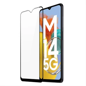 Samsung Galaxy M14 5g ile Uyumlu Şeffaf Ekranı Tam Kaplayan 5d Cam Kırılmaz Cam Ekran Koruyucu