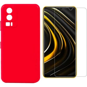 General Mobile 23 (Gm 23) Uyumlu Kılıf Esnek Silikon Telefon Kılıfı ve Temperli Cam Ekran Koruyucu