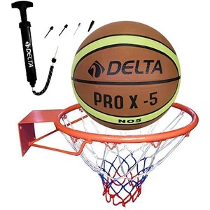 Basketbol Çemberi No5 Pro-X Basketbol Topu Basketbol Filesi Top Pompası Seti