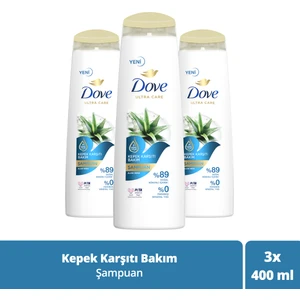 Ultra Care Saç Bakım Şampuanı Kepek Karşıtı Bakım Aloe Vera 400 ml x3