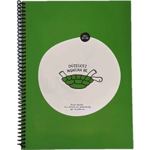 Hisli Şeyler Defter 18,5*25 80 Yp. Spiralli Çizgili Karton Kapak Hafif Kağıt Stickerli