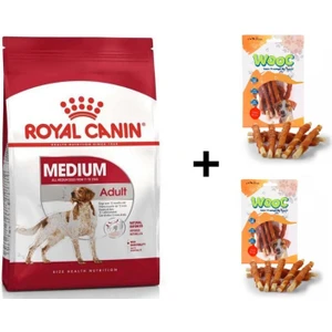 Royal Canin Medium Adult Orta Irk Köpek Maması 15 kg + 2 Adet Wooc Ödül 80 gr
