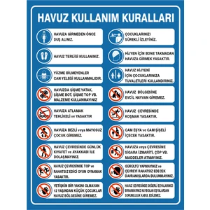 2Mak Sticker 5 mm Dekota (Forex) Üzeri Uv Baskı Havuz Kullanım Kuralları