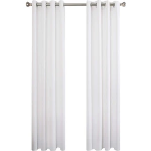 Beyaz Renk Rustik Kumaş  Perde  Kuşgözü Halkalı Boru Halka Perdesi Dekoring Perde