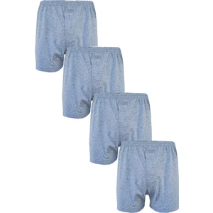 Hepsine Rakip 4lü Erkek Düğmeli Boxer Ekonomik %100 Pamuklu Paçalı Don