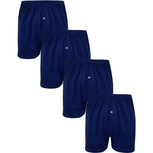 Hepsine Rakip 4lü Erkek Düğmeli Boxer Ekonomik %100 Pamuklu Paçalı Don