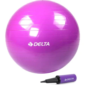 55 cm Mor Deluxe Pilates Topu Ve Çift Yönlü Pompa Seti