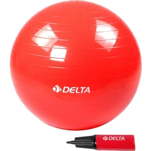 55 cm Kırmızı Deluxe Pilates Topu Ve Çift Yönlü Pompa Seti