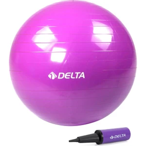 65 cm Mor Deluxe Pilates Topu Ve Çift Yönlü Pompa Seti