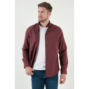 Pamuklu Regular Fit Düğmeli Yaka Kışlık Gömlek Erkek Gömlek CF24W127079