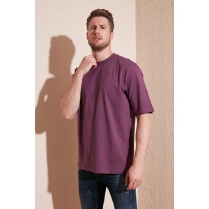 Pamuklu Oversize Bisiklet Yaka Basic T Shirt Erkek T Shirt 5902365