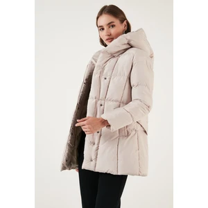 Cepli Kemerli Kapüşonlu Regular Fit Kışlık Şişme Mont Bayan Mont 55650154