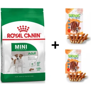Royal Canin Mini Adult Köpek Maması 4 kg + 2 Adet Wooc Ödül 80 gr