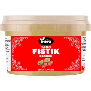 %100 Saf Şeker Ilavesiz Kavrulmamış Çiğ Fıstık Ezmesi 500g