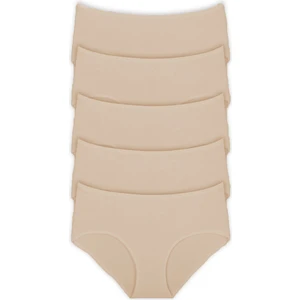 Hepsine Rakip 5li Kadın Yüksek Bel Külot Elastan Pamuklu Ince Lastik Kaliteli