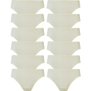 Hepsine Rakip 12LI Kadın Bikini Külot Pamuklu Renkli Iç Çamaşır Nefes Alan Doku