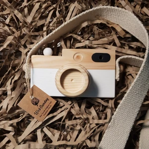 Ahşap Fotoğraf Makinesi- Beyaz