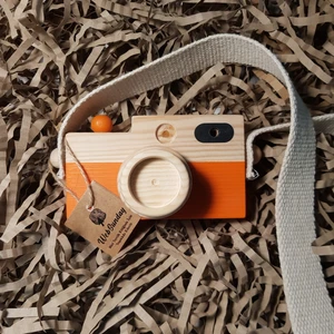 Ahşap Fotoğraf Makinesi- Turuncu