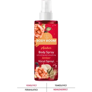 Body Boom Amber Vücut Spreyi Hafif ve Ferahlatıcı Koku 100 ML Tüm Ciltler İçin