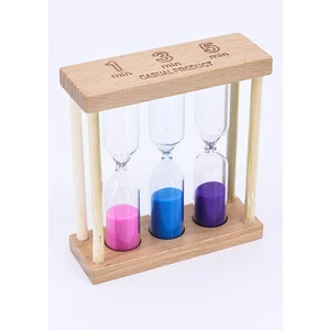 Zeka Geliştirici Zamanlayıcı 1-3-5- Dakikalı Ahşap Kum Saati