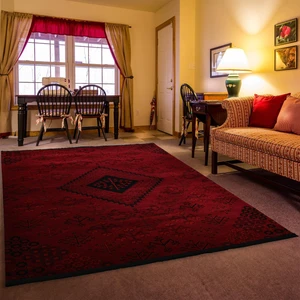 Giza Home Afgan Türkmen Otantik Desenli Bordo Oturma Odası Salon Mutfak Halısı 5366A_ZS72 160 x 230