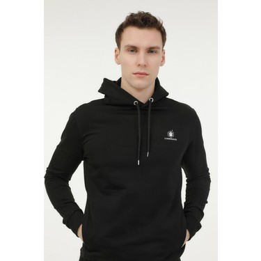 Lumberjack M-SN73 Basıc Hoodie 3fx Siyah Erkek Sweatshirt Fiyatı