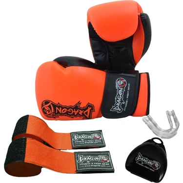 Dragon Do Dragondo Kunuri Profesyonel Boks Eldiveni 3,5 Metre Bandaj ve Dişlik Set Boks