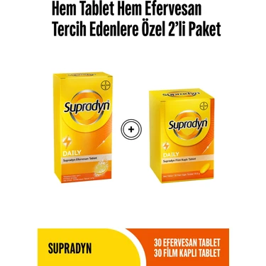 Supradyn 30 Efervesan Tablet+ 30 Film Kaplı