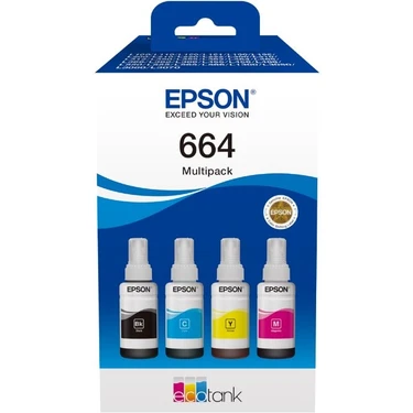 Epson 664 Orjinal L130 Kutulu Multipack Mürekkep