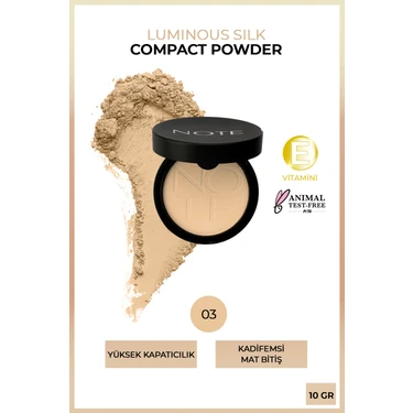 Luminous Silk Compact Powder Mat Bitişli Toz Pudra - 03 Medium