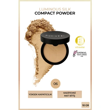 Luminous Silk Compact Powder 06 Dark Honey Mat Bitişli Toz Yüz