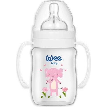 Wee Baby Safari Kulplu Biberon 150 ml Pembe