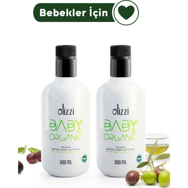 Olizzi Baby Organik Bebek Zeytinyağı Natürel Sızma Soğuk Sıkım Bebekler ve Çocuklar İçin Zeytinyağı