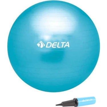 Delta 65 cm Mavi Deluxe Pilates Topu Ve Çift Yönlü Pompa