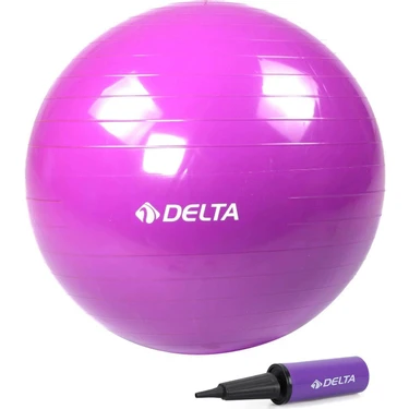 Delta 55 cm Mor Deluxe Pilates Topu Ve Çift Yönlü Pompa