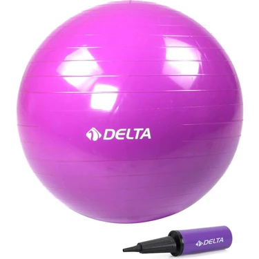 Delta 65 cm Mor Deluxe Pilates Topu Ve Çift Yönlü Pompa