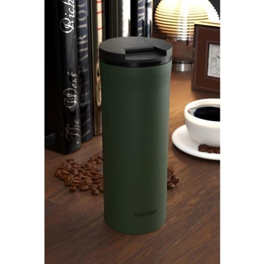 Stevig 2 Go Paslanmaz Çelik Termos Bardak 400 ml Travel Mug Green