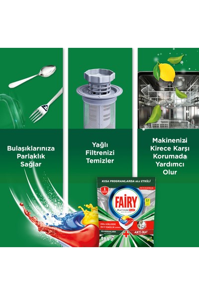 Fairy Platinum Plus 115 Yıkama Bulaşık Makinesi Deterjanı Kapsülü