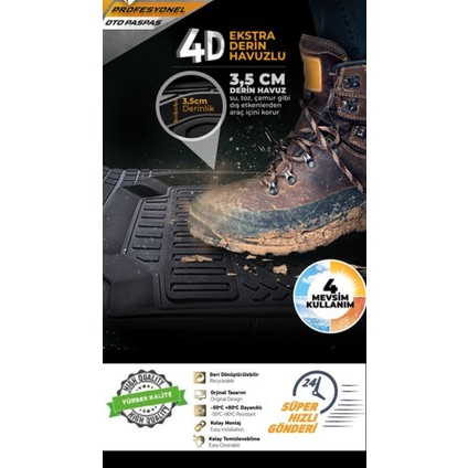 Honda Jazz 2023 Model Pro x 4d Havuzlu Siyah Paspas modelleri