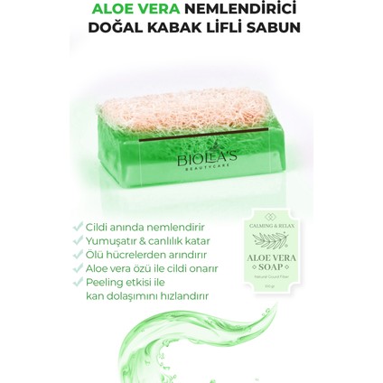 Doğal Kabak Lifli Aloe Vera Özlü El Yapımı Sabun 110 gr – Nemlendirici, Arındırıcı ve Bitkisel Peeling fiyatları