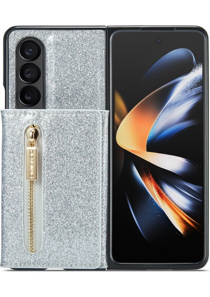 Samsung Galaxy Z Fold4 5g 2-1 Arada Pu Deri Kaplamalı Pc+Tpu Geri Kılıf Kickstand ile Manyetik Çıkarılabilir Fermuar Cüzdan Bump Dövüşü Kapak (Yurt Dışından) fiyatları