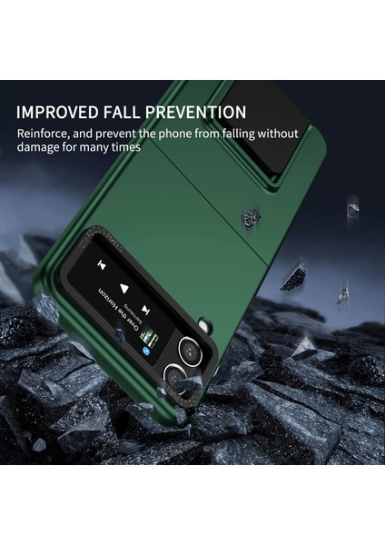 Samsung Galaxy Z Flip4 5g Flip Telefon Kılıfı Şok Geçirmez Kılıf Kickstand ile Sabit Pc Telefon Kapağı (Yurt Dışından) fırsatları