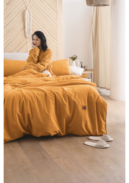 Mono -%100 Ekstra Pamuk,yıkanmış,çift Kişilik Nevresim Takımı
