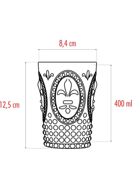Akrilik Şeffaf 6'lı Kısa Bardak & Su Meşrubat Kahve Yanı Bardağı 400 ml ( Cam Değildir )