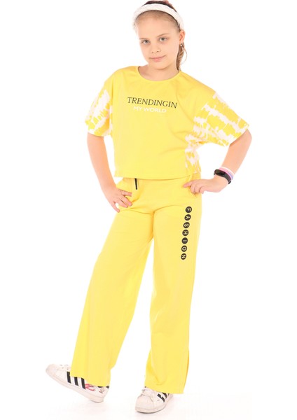 Toontoy Kız Çocuk Trendingin Myword Baskılı Eşofman Takım