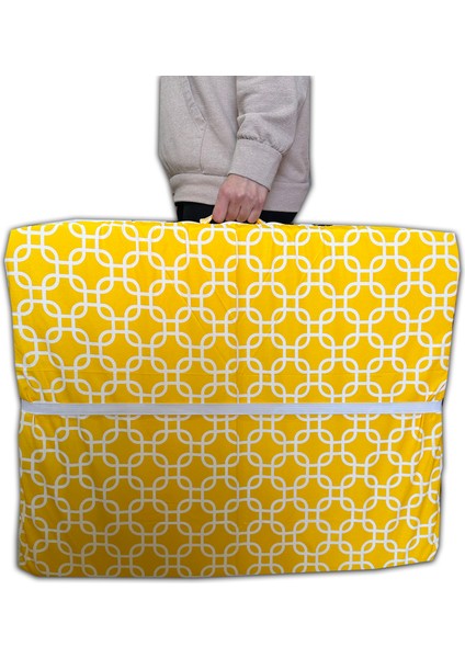 Katlanır Süngerli Mınder 70 x 180 x 6 cm Sarı Zincir Minder Fermuarlı