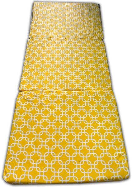 Katlanır Süngerli Mınder 70 x 180 x 6 cm Sarı Zincir Minder Fermuarlı